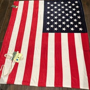 Blanket Premium Throw  American Flag Print  Plush 50x60”